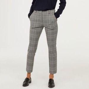 H&M Plaid Gray/Black Slacks Size 6